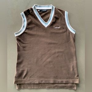 DSQUARED2 Brown Tank Top with Blue Accents